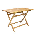 Aiamööbli komplekt FINLAY laud ja 4 tooli (13181), 110x75xH72cm, kokkupandav, puit: akaatsia, viimis
