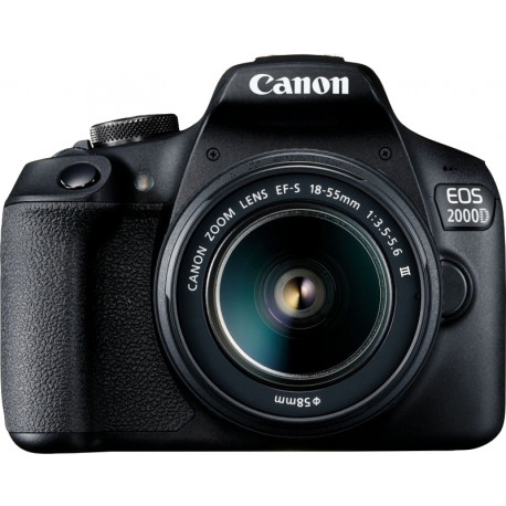 Canon EOS 2000D + 18-55mm III Kit, черный (открытая упаковка)