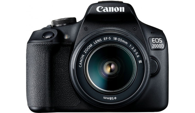 Canon EOS 2000D + 18-55mm III Kit, must (avatud pakend)