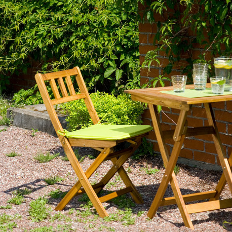 Chair pad SUMMER 39cmx39x2,5cm, light green