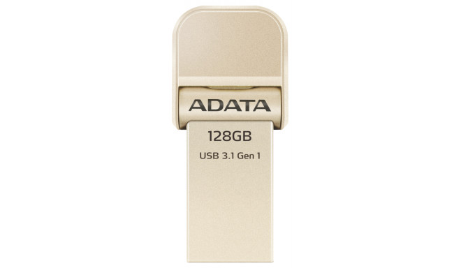 Adata flash drive 128GB OTG AI920 Lightning USB 3.1, gold