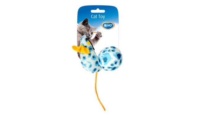 Cattoy assortment mouse and ball Leopard 10x4x4cm mixed colors