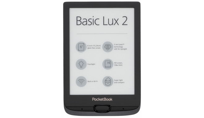 Pocketbook e-luger Basic Lux 2, obsidian black
