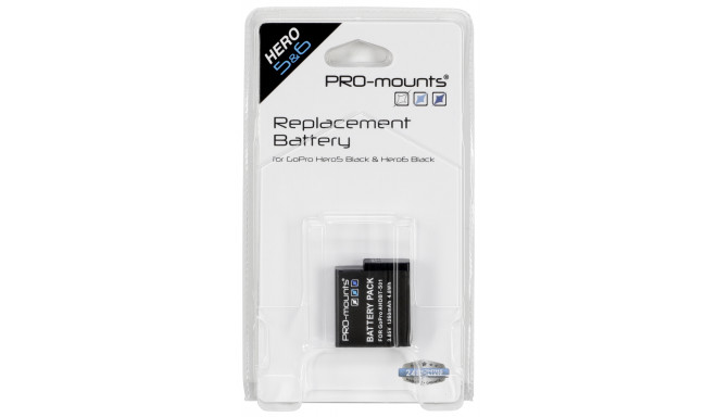 PRO-mounts battery Li-Ion 1260mAh GoPro 5/6/7