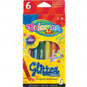 COLORINO CREATIVE Glitter markers 6 colours, 65641PTR