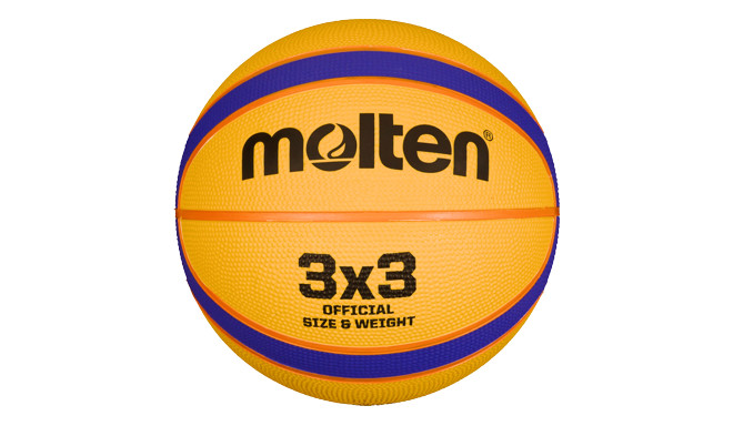 Basketball B33T4000,  rubber, outdoor, blue/yellow/red, TM Molten