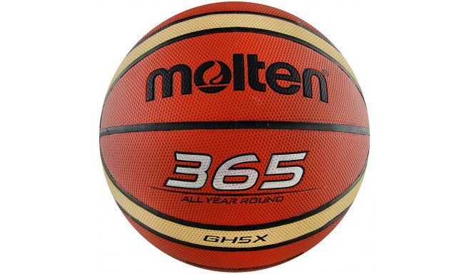Basketball GMH7X, synth. Leather, 12 panels, training, orange/ivory, TM Molten