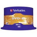4x50 Verbatim DVD-R 4,7GB 16x Speed, matt silver