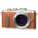 Olympus PEN E-PL8 + 25mm f/1.8, brown/silver