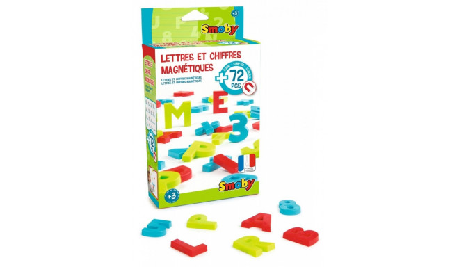 72 magnetic letters, numbers and signs