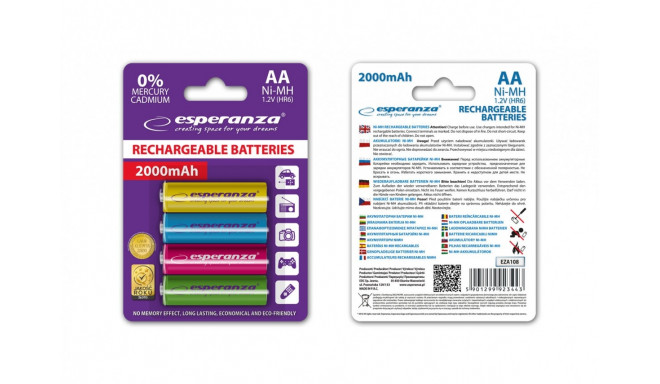 Rechargeable Batteries AA 2000mAh