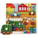 Wooden puzzle TOP BRIGHT - Garbage truck