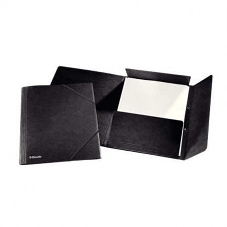 Kummiga mapp Esselte A4, kartog, must