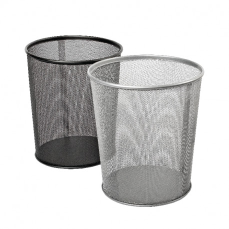 Paberikorv Forpus 12L, metallvõrk, must