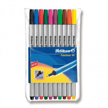 Pelikan Tintes pildspalva, Fineliner 96, ar 10 krāsu