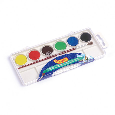 Vesivärvid JOVI, 6 tk + pintsel