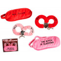 Sexy Handcuffs and Sleep Mask (Pink)