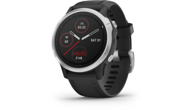 Garmin Fenix 6S, sudrabots/melns