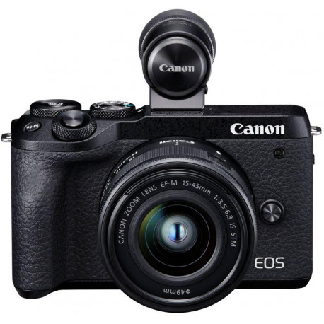 Canon EOS M6 Mark II + 15-45mm IS STM + EVF, melns