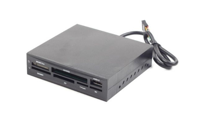 Gembird mälukaardilugeja USB 2.0 CF/MD/SM/MS/SDXC/MMC/XD (FDI2-ALLIN1-02-B), must