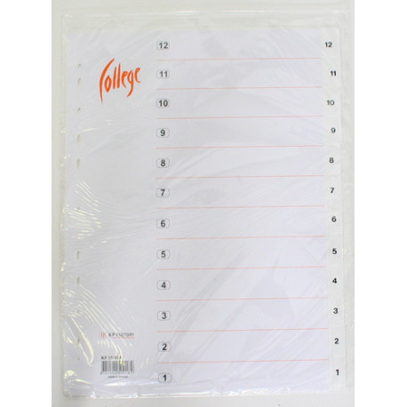 Registrilehed 12-1 plast. College