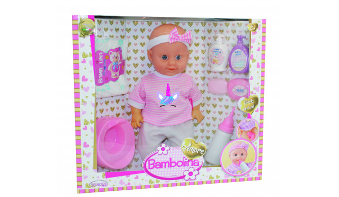BAMBOLINA baby doll with gift set 36cm, BD1821
