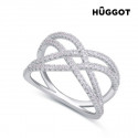 Кольцо Hûggot Diadem из стерлингового серебра 925 пробы с фианитами (17,5 mm)