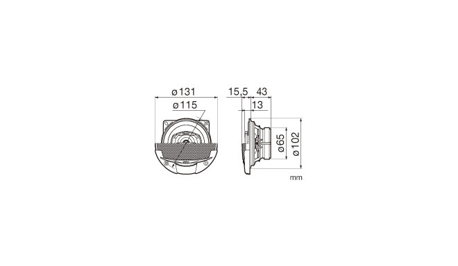 Clarion SRE1022R 10cm 2-riba kõlarid 180W max.