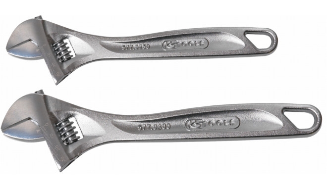 KS Tools Adjustable Wrench- Set 2-pieces 577.0299