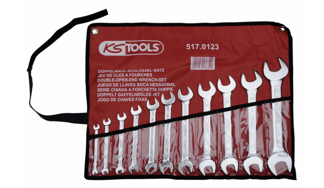 KS Tools Double Spanner-Set 11-pieces 6x7-30x32mm 517.0123