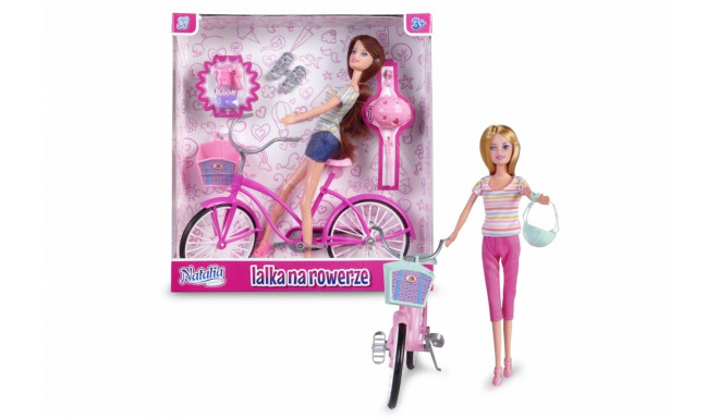 Doll Natalia on a bicycle