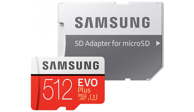 Samsung memory card microSDXC 512GB  Evo+ Class 10 + adapter