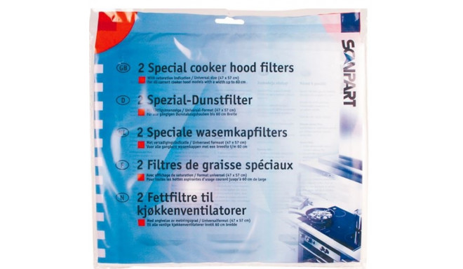 Cooker hood filter set 47x57cm flat Scanpart 1530050002