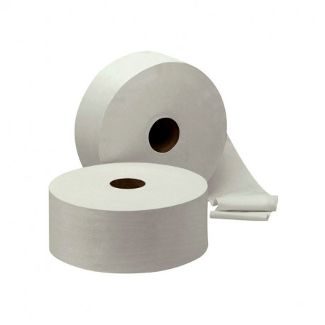 Tualettpaber Jumbo, 2-kihiline, 1900 lehte rullis, 9.1 cm x 380 m, valge (6 tk)