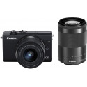 Canon EOS M200 + EF-M 15-45mm + 55-200mm IS STM, melns