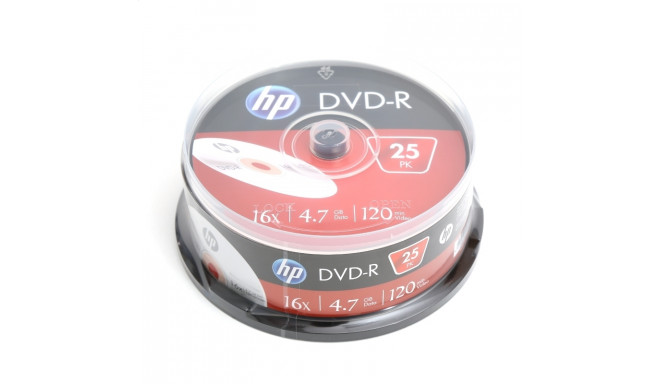 HP DVD-R 4.7GB 16X CAKE 25