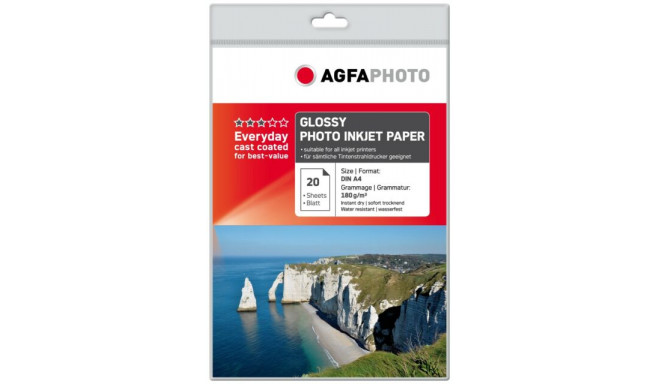 Agfaphoto fotopapīrs A4 Everyday Glossy 180g 20 lapas