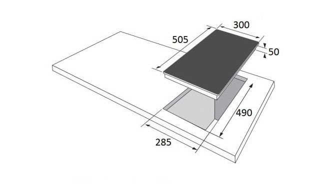 Hansa integreeritav keraamiline pliidiplaat BHCI35133030