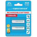 Esperanza EZA101W RECHARGED HR03 1000MAH ALWAYS READY BLISTER PACK 2PCS.