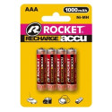 Rocket rechargeable HR03 1000mAh Blister Pack 4pcs.