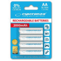 Esperanza EZA104W PRECHARGED HR6 2000MAH ALWAYS READY БЛИСТЕРНАЯ УПАКОВКА 4ШТ.