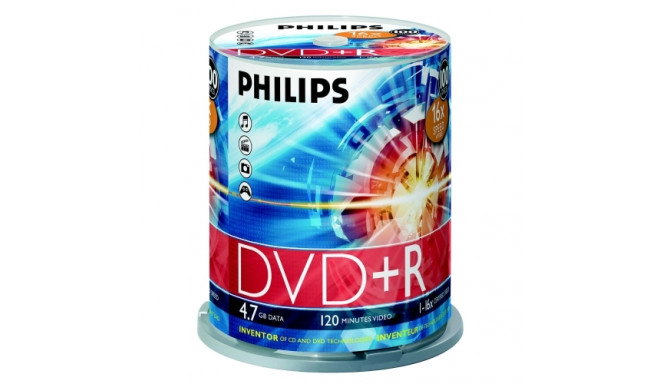 PHILIPS DVD+R 4.7GB CAKE BOX 100
