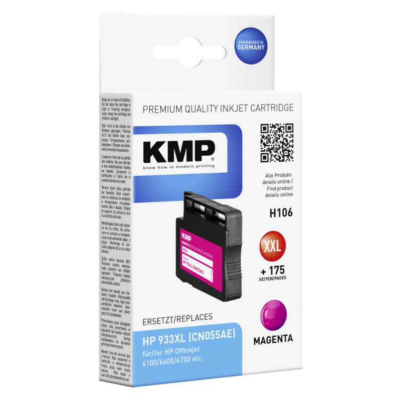 Kmp Ink Cartridge H106 Hp Cn 055 Ae 933 Xl Magenta Inkjet Ink Photopoint