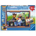 Puzzle 2x12 pcs - Paw Patrol, In action