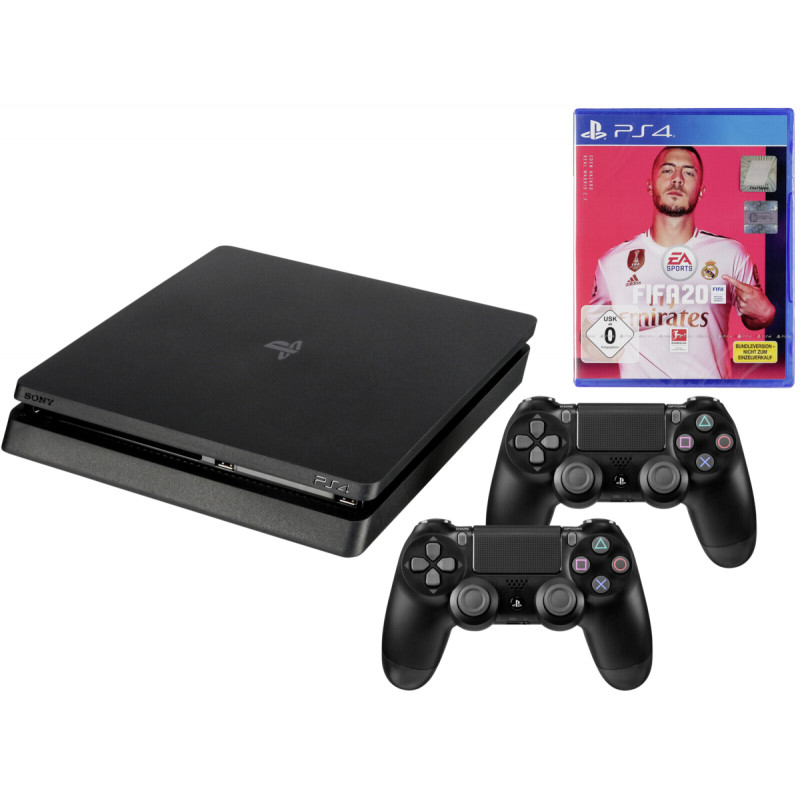 Sony Playstation 4 1TB Slim black incl. FIFA 20 / 2. - Gaming consoles - Photopoint