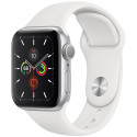 Apple Watch 5 GPS 44mm Sport Band, silver/white