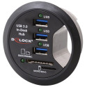 Delock Tisch-Hub 3 Port USB 3.0 + 2x SD