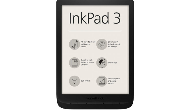 PocketBook InkPad 3 7,8" 8GB, melns