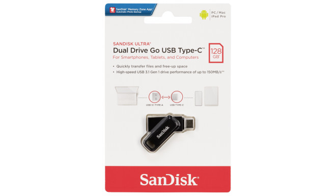 SanDisk flash drive 128GB Ultra Dual DriveGo USB-C (SDDDC3-128G-G46) USB  flash drives