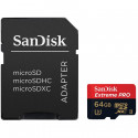 SanDisk microSDXC 64GB Extreme Pro 275MB/s UHS-II U3 Class 10 + USB 3.0 Reader; EAN: 619659143794